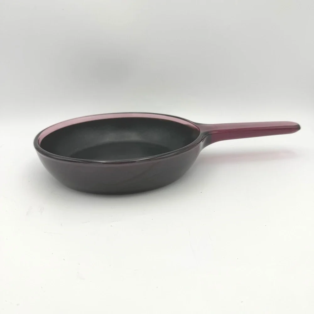 Visions Corning Skillet 7 Inch Cranberry‎ Purple Non-Stick Glass Ceramic No Lid